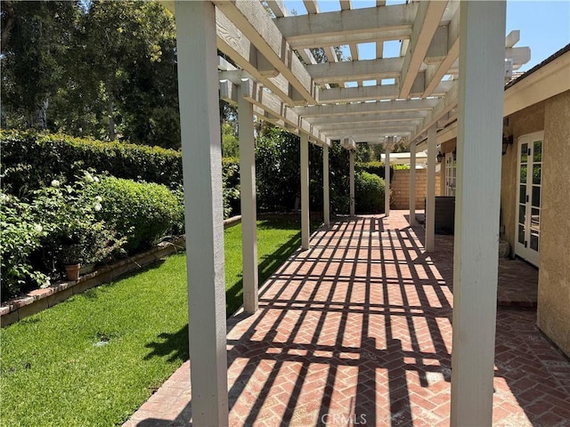 777 Oak Knoll St, Brea, CA 92821 - view of patio / terrace with a pergola and french doors