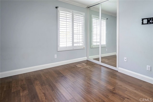 777 Oak Knoll St, Brea, CA 92821 - unfurnished room featuring crown molding and wood finished floors