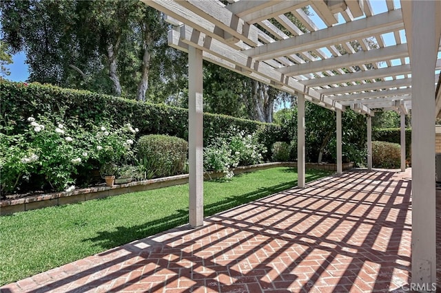 777 Oak Knoll St, Brea, CA 92821 - wooden deck with a pergola, a patio area, and a fenced backyard