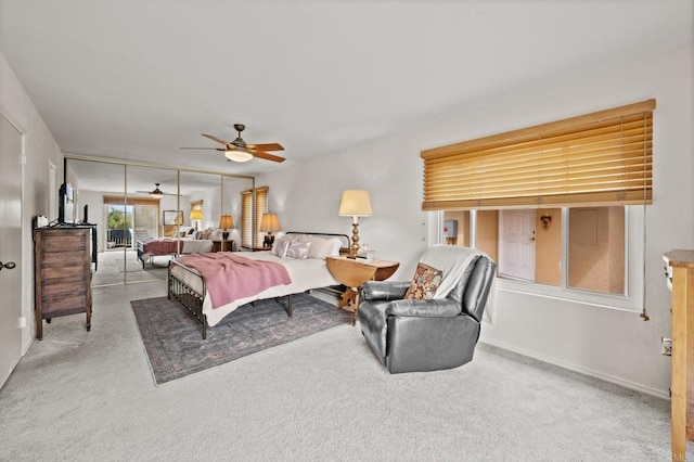 10160 Vista De La Cruz Ln, Mesa, CA 91941 - carpeted bedroom with a ceiling fan and baseboards