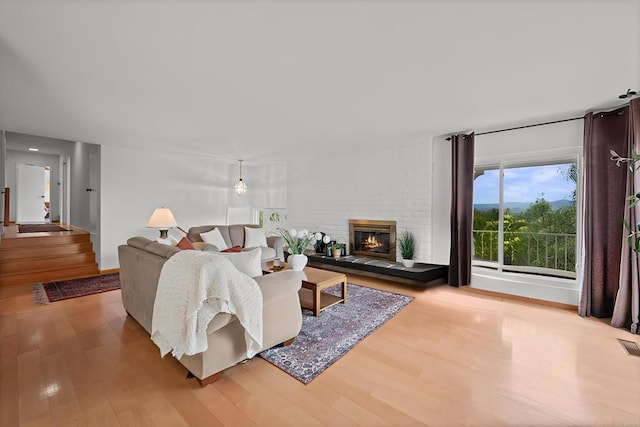 10160 Vista De La Cruz Ln, Mesa, CA 91941 - living room featuring wood finished floors and a fireplace