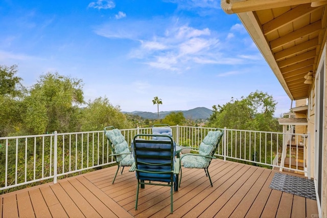 10160 Vista De La Cruz Ln, Mesa, CA 91941 - wooden deck featuring a mountain view