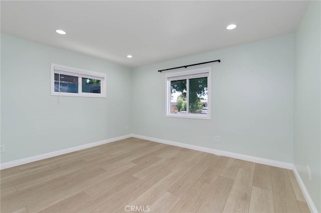 1541 2nd St, Duarte, CA 91010 - spare room featuring light wood-type flooring and recessed lighting