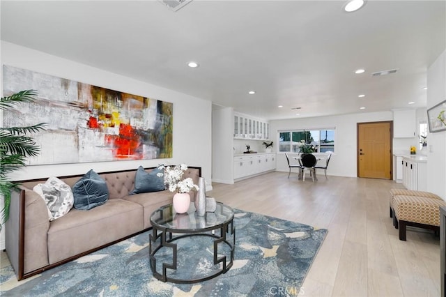 1541 2nd St, Duarte, CA 91010 - living room with recessed lighting and light wood-type flooring