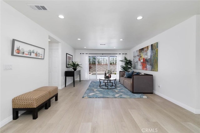 1541 2nd St, Duarte, CA 91010 - living room featuring light wood-style flooring and recessed lighting