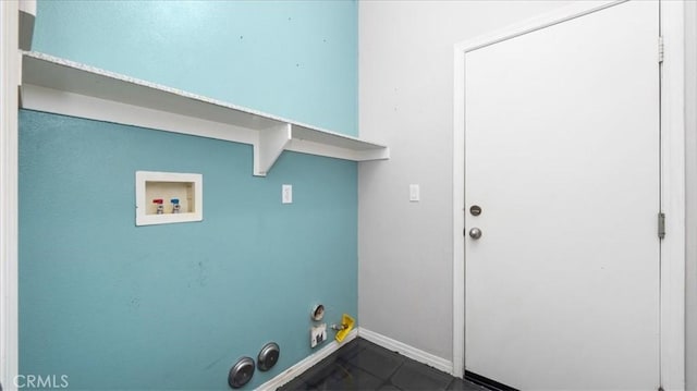 13849 Jackson St, Oak Hills, CA 92344 - laundry room featuring hookup for a washing machine and dark tile patterned flooring