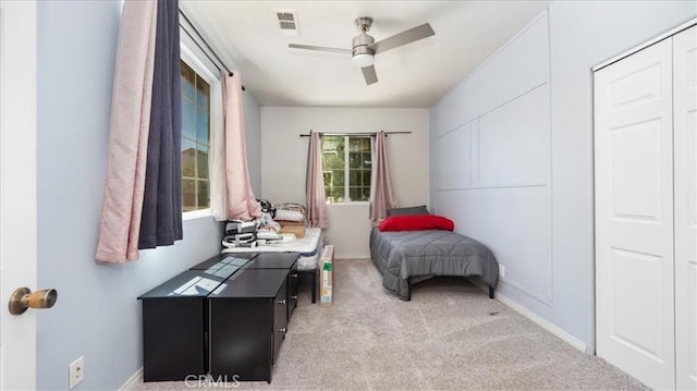 13849 Jackson St, Oak Hills, CA 92344 - carpeted bedroom with ceiling fan