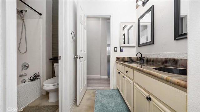 13849 Jackson St, Oak Hills, CA 92344 - bathroom featuring double vanity and shower / bathtub combination