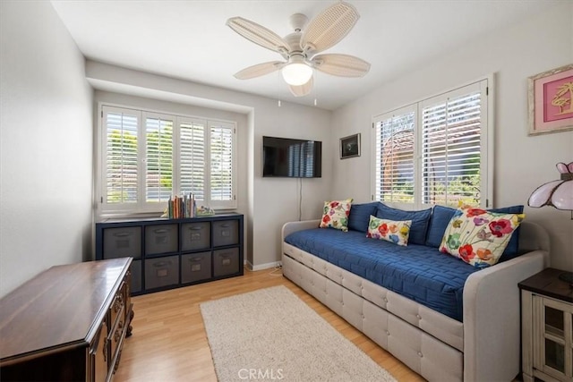 675 Barberry Way, Nipomo, CA 93444 - bedroom featuring light wood-type flooring and a ceiling fan