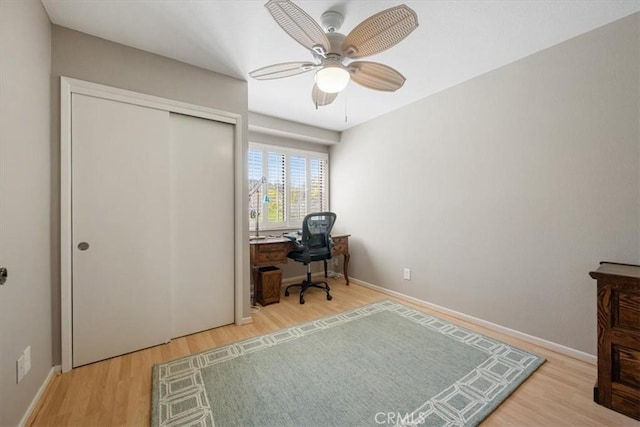 675 Barberry Way, Nipomo, CA 93444 - office area featuring wood finished floors and a ceiling fan