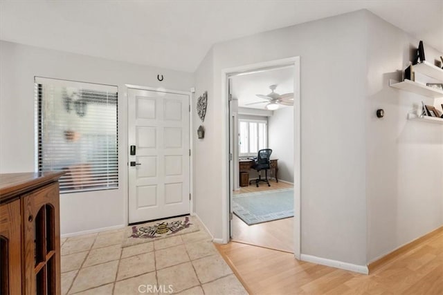 675 Barberry Way, Nipomo, CA 93444 - entrance foyer featuring a ceiling fan and light wood-style flooring