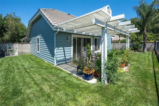 26309 Emerald Dove Dr, Valencia, CA 91355 - view of home's exterior with a pergola and a fenced backyard