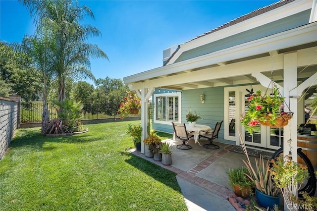 26309 Emerald Dove Dr, Valencia, CA 91355 - view of yard with french doors