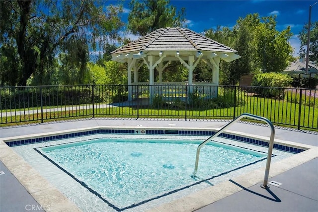 26309 Emerald Dove Dr, Valencia, CA 91355 - view of pool with a gazebo and a pool