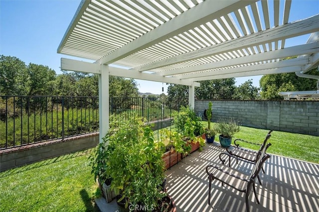 26309 Emerald Dove Dr, Valencia, CA 91355 - fenced backyard featuring a pergola and a patio