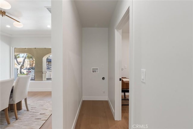 3924 Dublin Ave, Los Angeles, CA 90008 - hallway with wood finished floors and recessed lighting