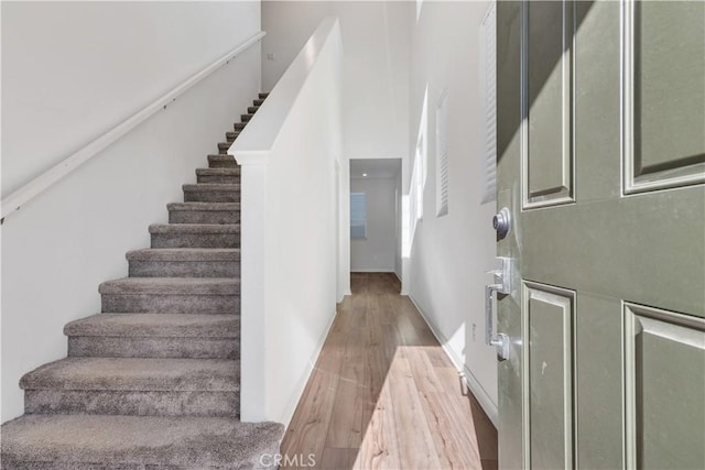 501 Pablo Rd Unit 48, Lake Elsinore, CA 92530 - entryway featuring stairway and wood finished floors