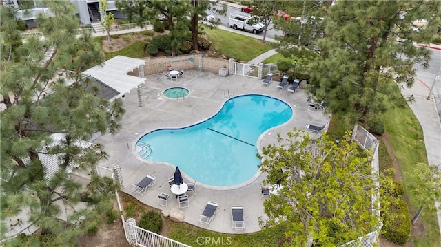 26970 Flo Ln Unit 310, Canyon Country, CA 91351 - community pool featuring a patio
