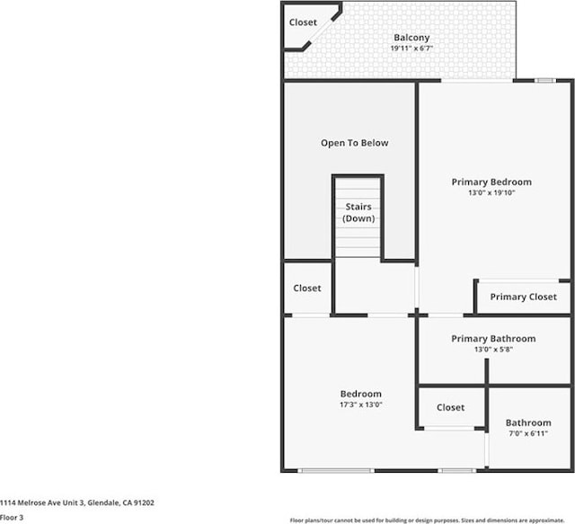 1114 Melrose Ave Unit 3, Glendale, CA 91202 - view of property floor plan