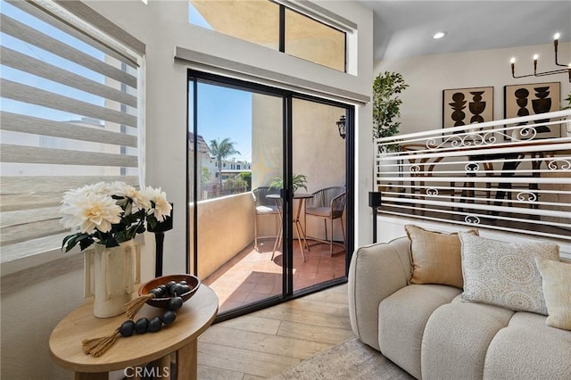 1114 Melrose Ave Unit 3, Glendale, CA 91202 - doorway with hardwood / wood-style floors and recessed lighting