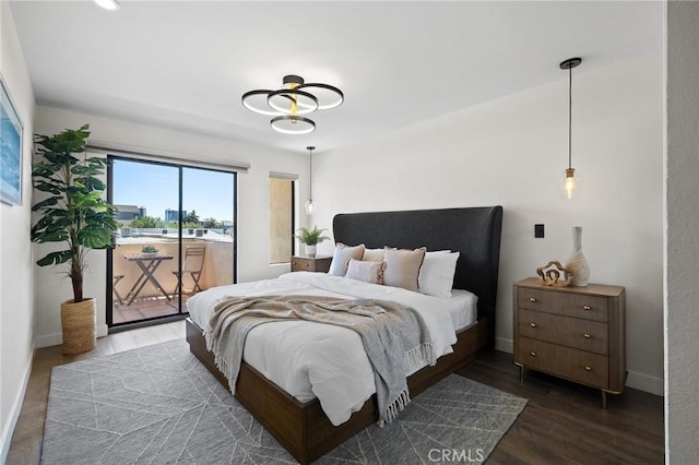1114 Melrose Ave Unit 3, Glendale, CA 91202 - bedroom featuring access to exterior and wood finished floors