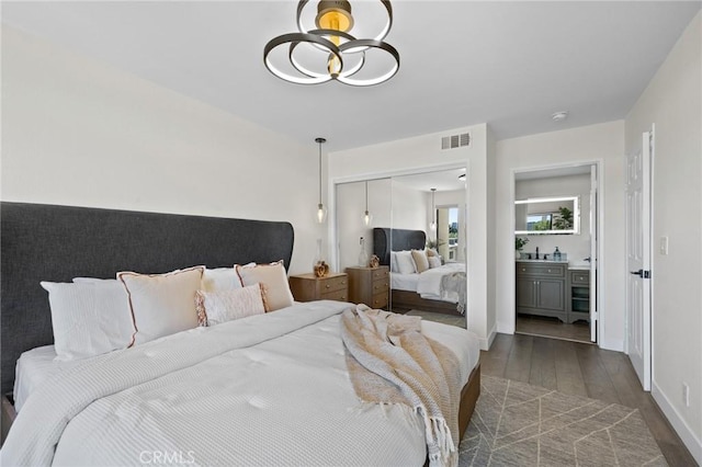 1114 Melrose Ave Unit 3, Glendale, CA 91202 - bedroom with dark wood finished floors and a closet
