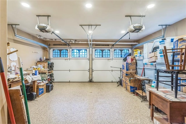 3606 W Chandler Blvd, Burbank, CA 91505 - garage with a garage door opener and recessed lighting
