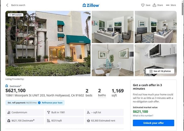 10861 Moorpark St Unit 203, North Hollywood, CA 91602 - view of a document with a collage of images