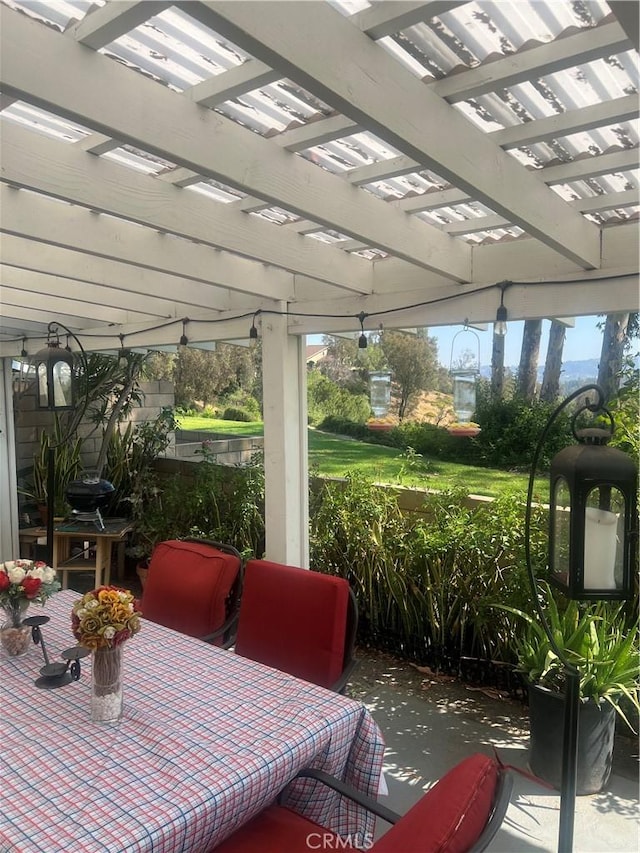 1522 Lahaina St, West Covina, CA 91792 - view of patio featuring a pergola and outdoor dining space
