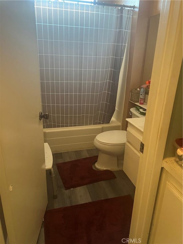 1522 Lahaina St, West Covina, CA 91792 - bathroom with wood finished floors, shower / bathtub combination with curtain, and vanity