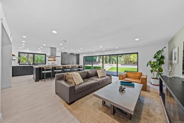20 Lake Helix Dr, La Mesa, CA 91941 - living area with plenty of natural light, light wood finished floors, and recessed lighting