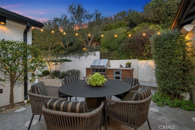 21611 Ocean Vista Dr, Laguna Beach, CA 92651 - view of patio with an outdoor kitchen and outdoor dining space