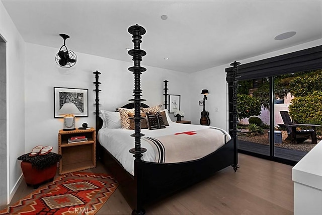 21611 Ocean Vista Dr, Laguna Beach, CA 92651 - bedroom with access to outside and wood finished floors