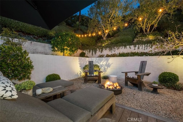 21611 Ocean Vista Dr, Laguna Beach, CA 92651 - view of patio with a fire pit