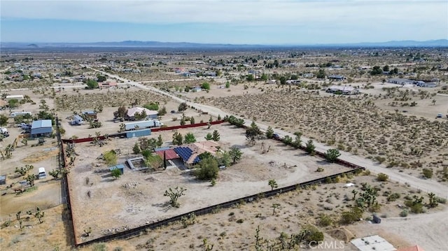 11126 Arena Rd, Pinon Hills, CA 92372 - aerial view of sparsely populated area featuring a desert landscape and a mountain backdrop