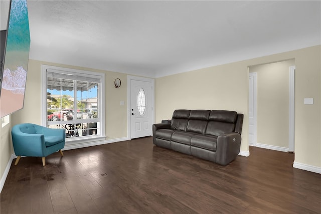 6059 Riverside Ave, Huntington Park, CA 90255 - living area featuring wood finished floors and baseboards