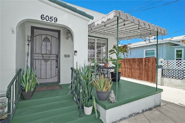6059 Riverside Ave, Huntington Park, CA 90255 - property entrance featuring stucco siding