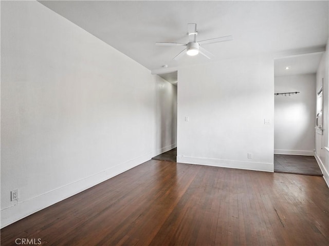 117 N Toluca St, Los Angeles, CA 90026 - spare room with dark wood-type flooring and ceiling fan