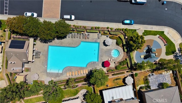 154 Fernpine Ln, Pomona, CA 91767 - aerial view of property's location with a pool