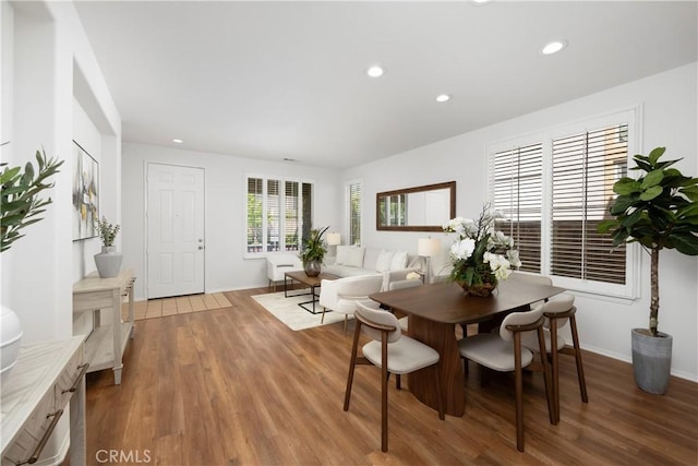 154 Fernpine Ln, Pomona, CA 91767 - dining area with wood finished floors and recessed lighting