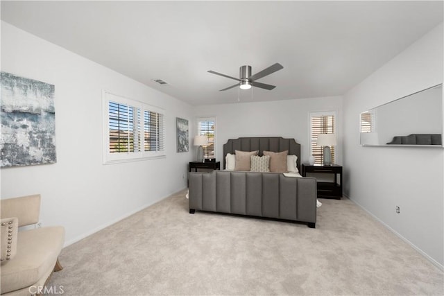 154 Fernpine Ln, Pomona, CA 91767 - bedroom featuring light carpet and a ceiling fan