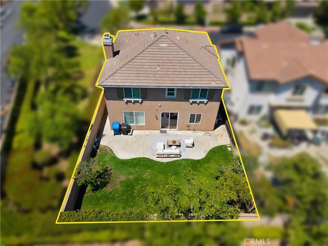 154 Fernpine Ln, Pomona, CA 91767 - aerial view of property and surrounding area featuring property parcel outlined
