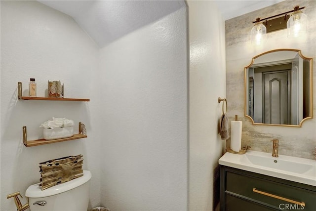 2000 San Antonio Dr, Corona, Corona, CA 92882 - half bath with vanity and vaulted ceiling