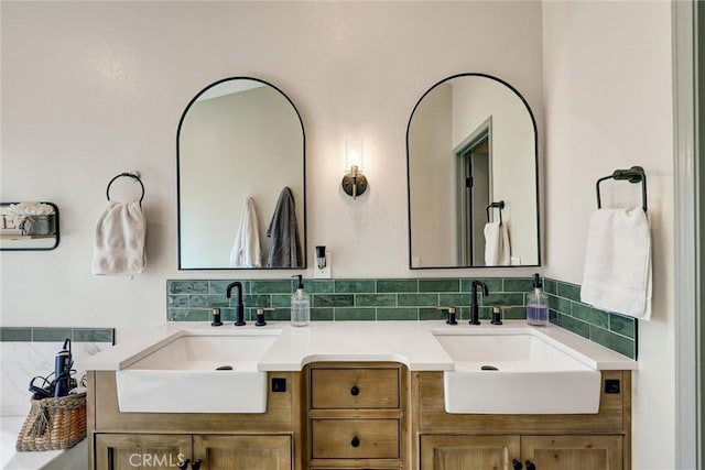 2000 San Antonio Dr, Corona, Corona, CA 92882 - bathroom featuring tasteful backsplash and double vanity
