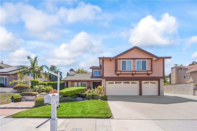 1825 Calle Madrid, Rowland Heights, CA 91748 - view of front facade with a garage, driveway, and a front yard