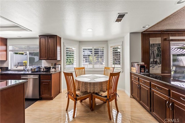 1825 Calle Madrid, Rowland Heights, CA 91748 - kitchen featuring dishwasher, dark countertops, healthy amount of natural light, recessed lighting, and a textured ceiling
