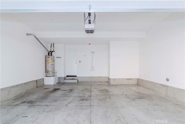 2245 Chaffee St, Fullerton, CA 92833 - garage featuring strapped water heater and a garage door opener