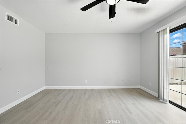 10655 Springfield Dr, Rancho Cucamonga, CA 91730 - spare room featuring light wood finished floors and ceiling fan