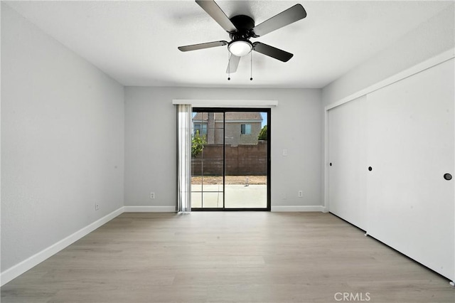 10655 Springfield Dr, Rancho Cucamonga, CA 91730 - spare room featuring light wood-type flooring and ceiling fan