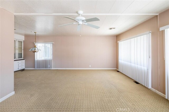 32540 San Miguelito Dr, Thousand Palms, CA 92276 - unfurnished room with ceiling fan and light carpet